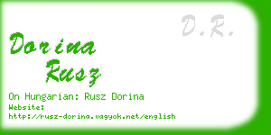 dorina rusz business card